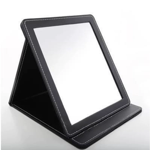Black PU leather mirror (white line) (width 22*long 27cm high 2cm)