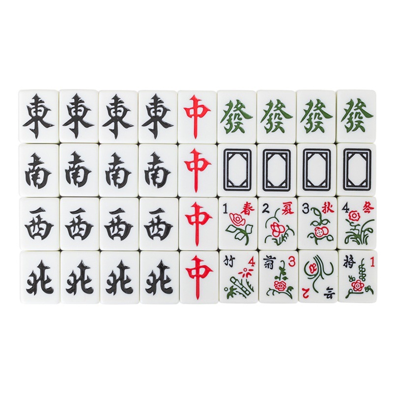 Manufacturers directly supply red red wedding cartoon mahjong hand-rubbed mahjong tiles 40/42/44 mahjong