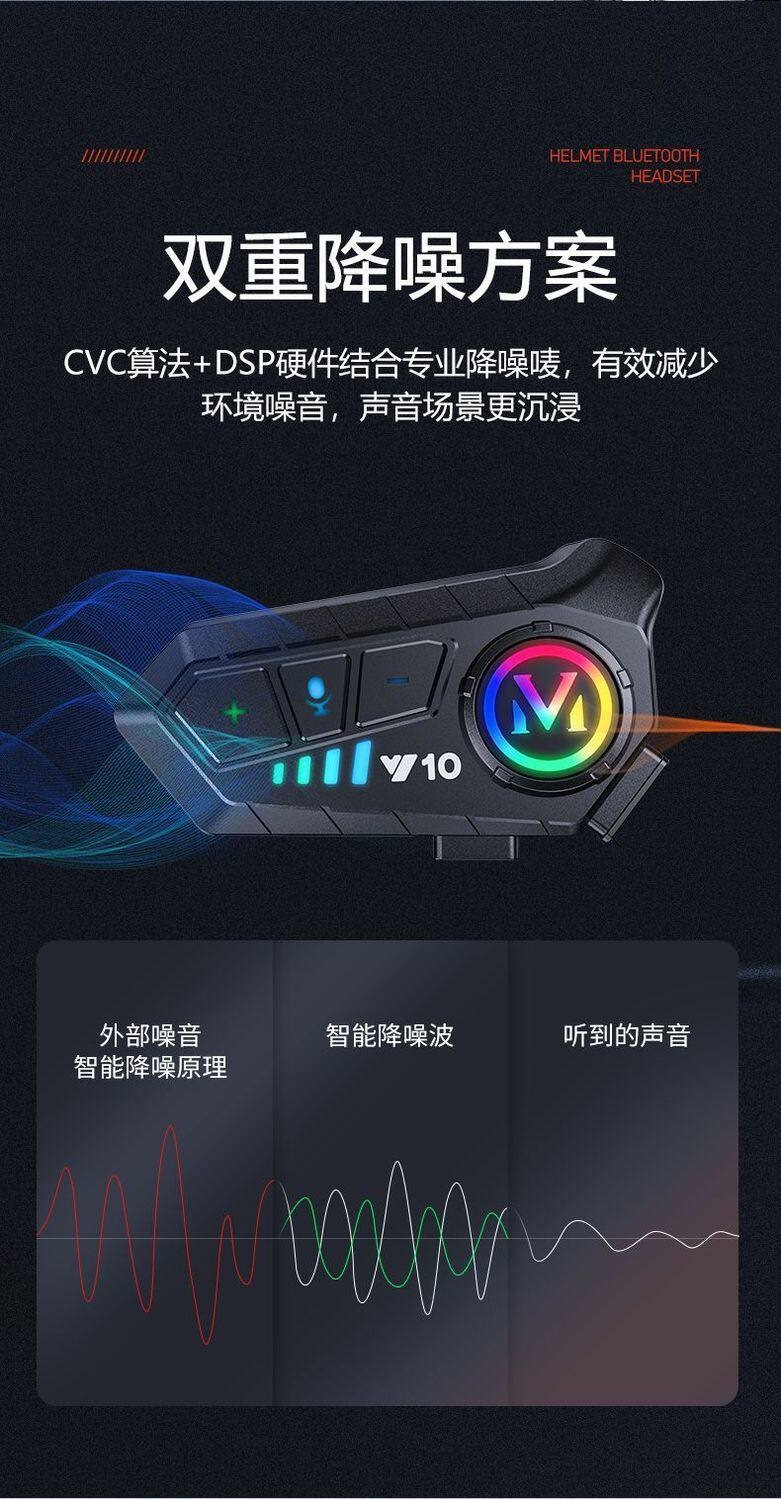 Suitable for cycling headsets, helmet Bluetooth headphones, ultra-long battery life, full-face and half-face helmets for riders, motorcycle delivery, heavy bass