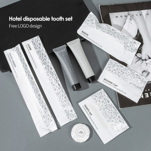 Hotel Supplies Disposable Hotel Toiletries Зубная щетка Расческа Тапочки Набор