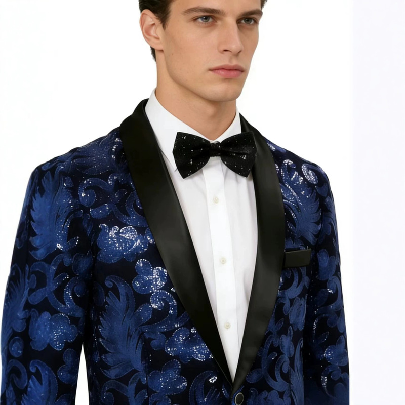 2025 Cross-Border Export New Men's Velvet Sequin Suit Jacket Men's Stage Performance Nightclub Dress Suit 2025 Cross-Border Export New Men's Velvet Sequin Suit Jacket Men's Stage Performance Nightclub Dress Suit