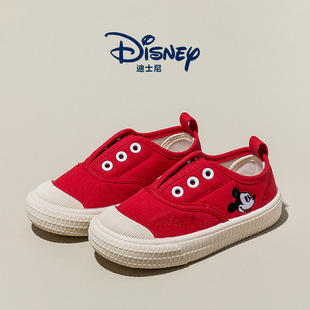 Disney kindergarten shoes soft bottom canvas shoes 2024 baby toddler shoes non-slip indoor sneaker children's shoes