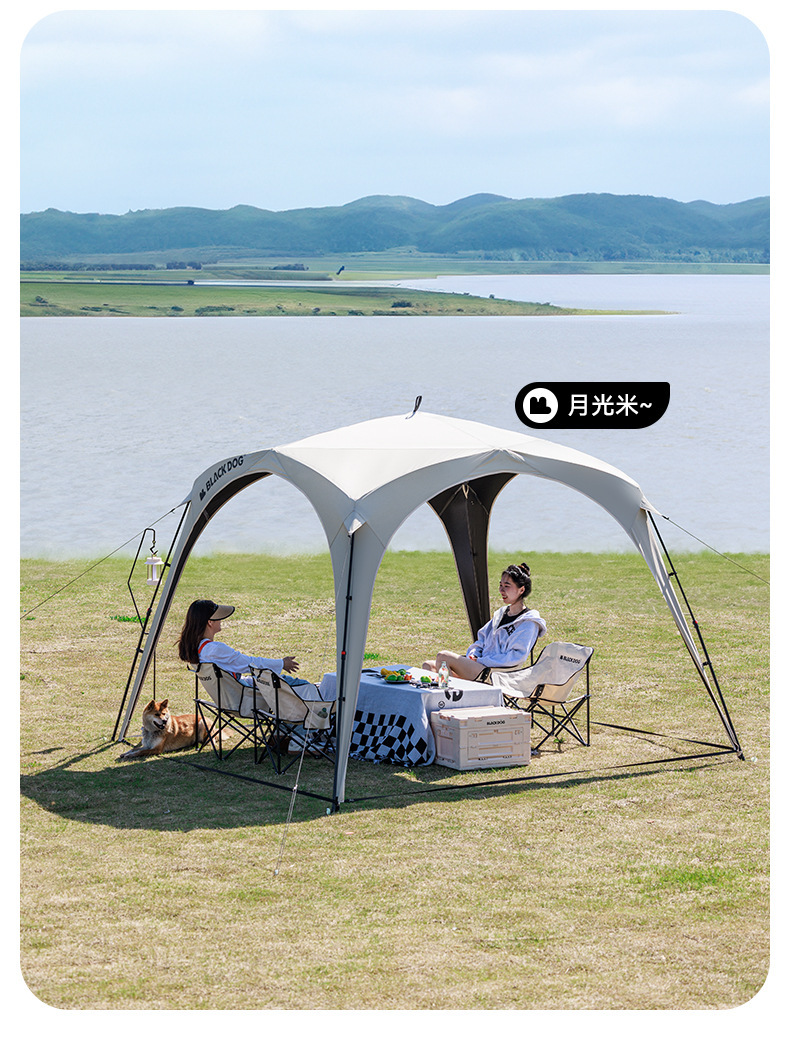 Blackdog Black Dog Quick Opening Canopy Outdoor Camping Free Building Black Rubber Sunscreen Dome Car Side Tent Awning