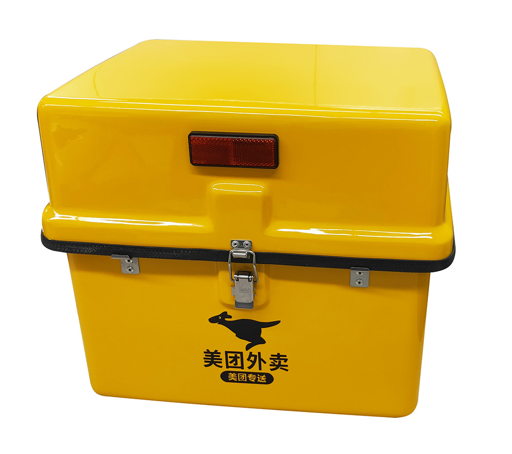 Factory direct US group take-out heat preservation box delivery box waterproof city delivery motorcycle trunk trunk