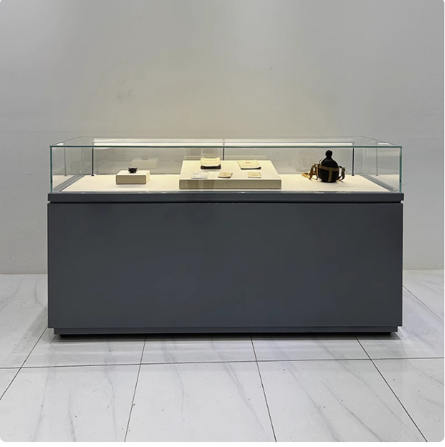 智能博物馆文物展览恒温恒湿高端古董玉器沿墙展柜俯视柜独立展柜
