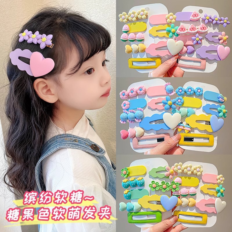 Horquilla para niños Clip de flequillo lateral para niña Clip de pico de pato para bebé Clip bb Accesorios para el cabello de alto valor Tombros de dopamina