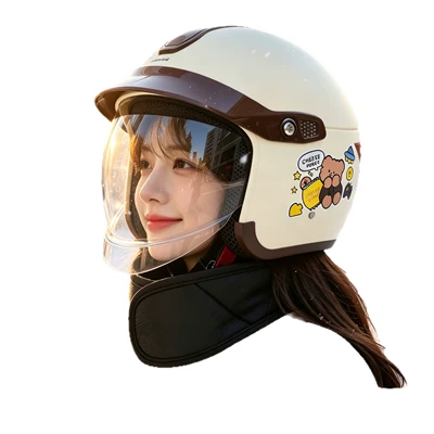 Motosiklet kaskı (dəbilqə) 3C electric scooter/motorcycle helmet, autumn/winter
