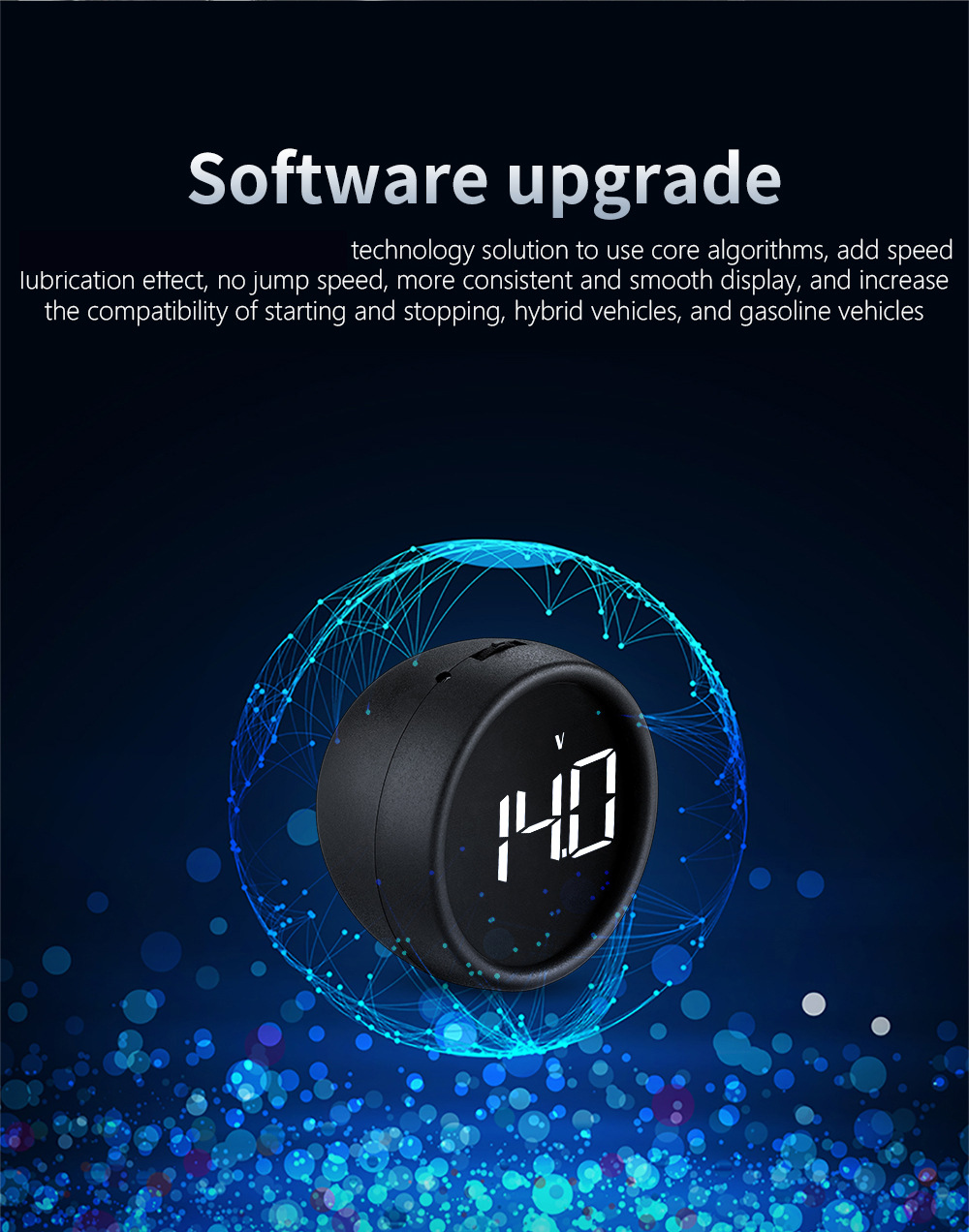 Cross-border car HUD head-up display, car OBD speed, water temperature, fuel consumption portable high-definition display B1