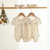 2022 Spring and summer Infants clothes pure cotton Thin section one-piece garment Romper ins baby Short sleeved Romper Climbing clothes