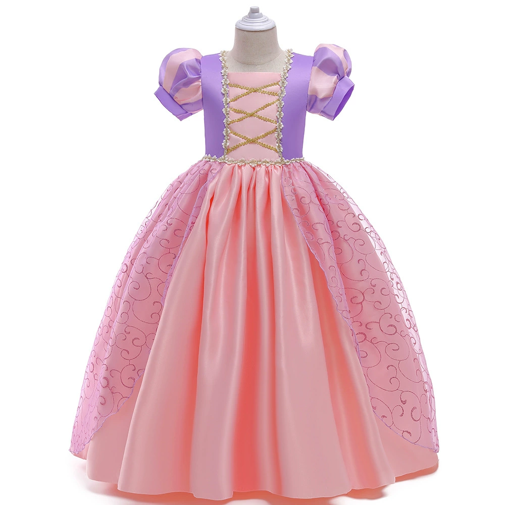 Детское Imported Frozen Princess Dress для девушек - розовый/фиолетовый, 100-150 см, костюм на Хэллоуин