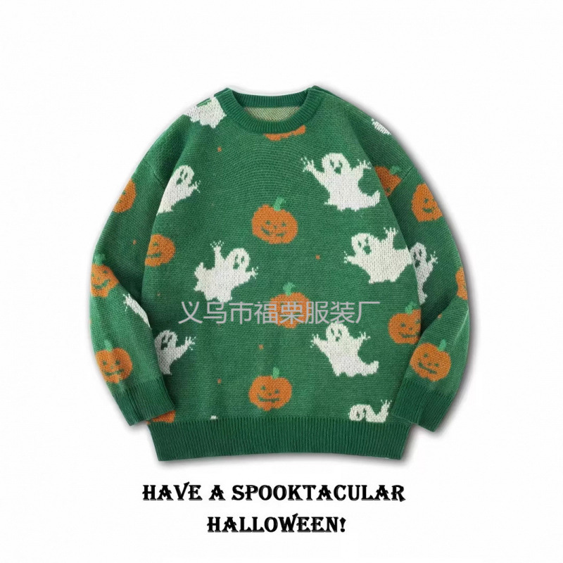 Men's faux fur Halloween new autumn and winter loose pullover crew neck sweatshirt with 3D print, fashionable and trendy, direct from the manufacturer Men's faux fur Halloween new autumn and winter loose pullover crew neck sweatshirt with 3D print, fashionable and trendy, direct from the manufacturer