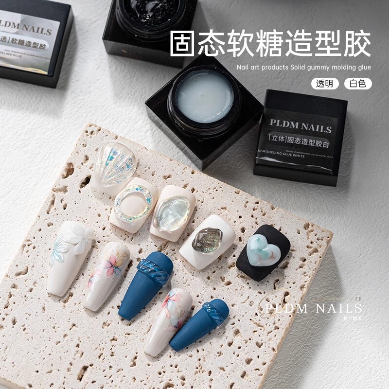 Internet Celebrous Nail Gummy Carved Glue High Transparent Three-dimensional Modeling Gel Hand Kneading Molding Solid Nail Modeling