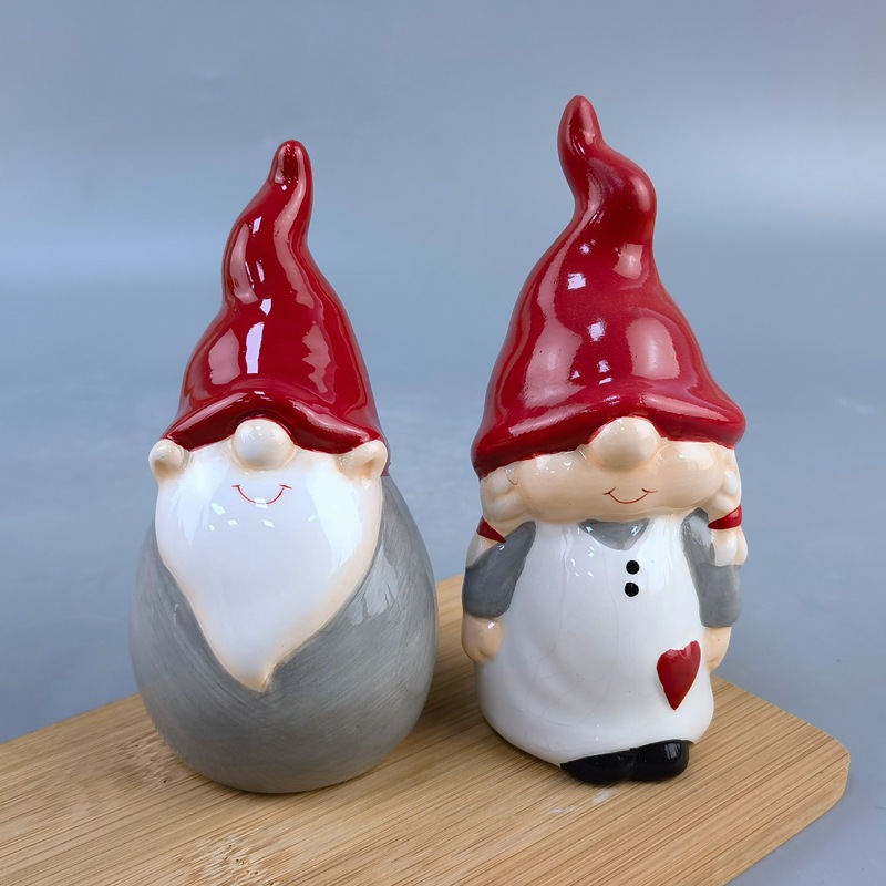 Personalizado transfronterizo nuevo arte de cerámica decoración decoración barba blanca enano patio enano decoración de elfos para el hogar