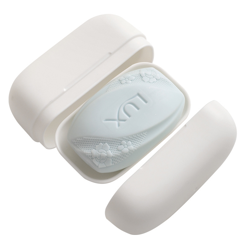 Caja de jabón de viaje de estilo japonés caja de almacenamiento de drenaje portátil de alta calidad con cubierta sellada caja de jabón para viajes de negocios