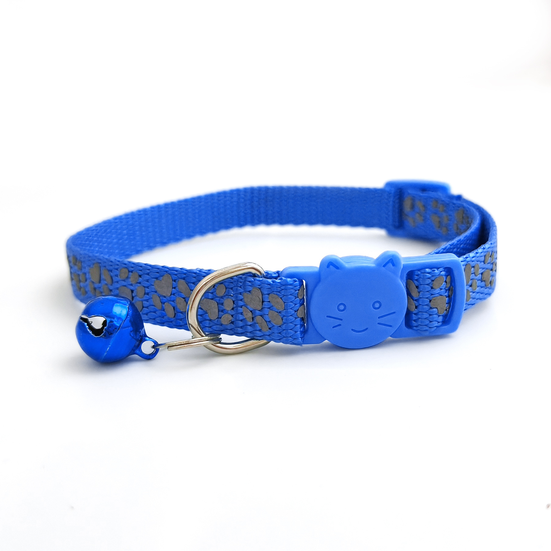 반사 발자국 진한 파란색