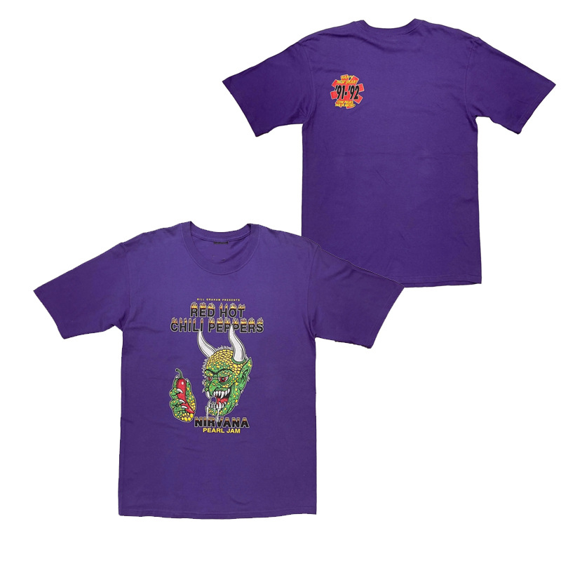 赤唐辛子バンドロックRed Hot Chili Peppersアメリカンレトロヴィンテージメンズtシャツ