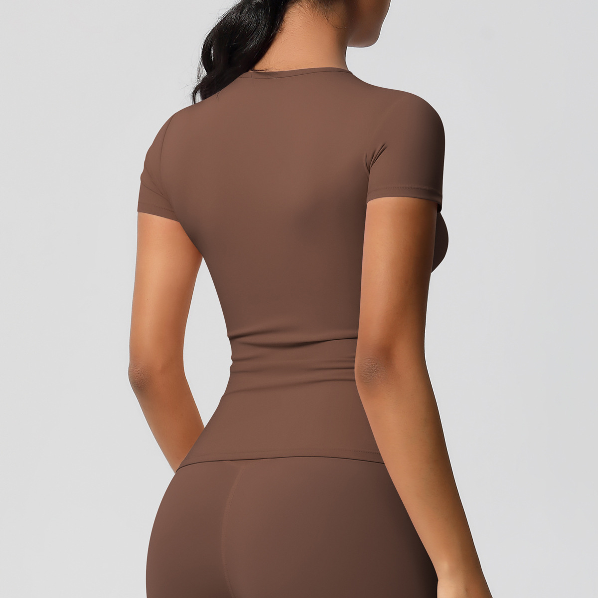 95g Weight Short Sleeve Sleeve Length Nylon, Spandex Fabric Type Regular Top Length T-shirt Tops Type Fitness, Yoga, Running Occasion Round Neck Neckline Solid Color Pattern Sport Style Style S, XL Size Sport Style Solid Color Nylon Spandex Round Neck Active Tops T-shirt 5