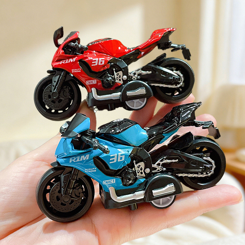Creative Cartoon No. 36 Heavy-Duty Motorcycle Pendant Keychain Doll Machine Toy Children's Backpack Decoration Gift Wholesale