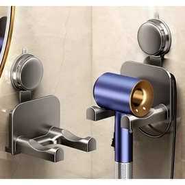 电吹风机置物架吸盘免打孔壁挂式电吹风挂架浴室绕线风筒收纳