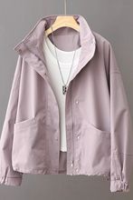 秋季外套韩系女士2025新款宽松休闲时尚气质设计立领短款夹克上衣