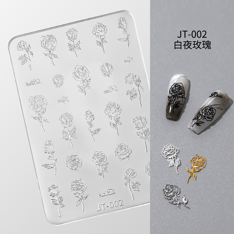 Molde de silicona en relieve (002 White Night Rose)