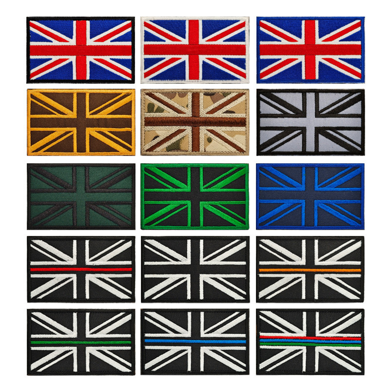 British Rice Flag Embroider Cloth Patch Outdoor Hat Clothing Accessories Seal Patch Embroider Seal Flag Embroider Patch