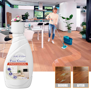 Jue-Fish Floor Cleaning Liquid, Home Wooden Floor Tile Maintenance, Cleaning, Descaling, Decontamination and Brightening Fragrance