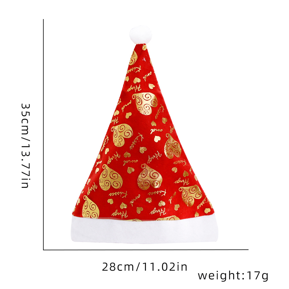 Sombrero de Navidad con estampado de corazón