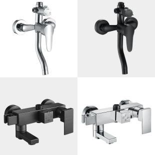 All copper hot and cold faucet shower main bathroom household concealed stainless steel four-speed three-speed shower mixing valve switch