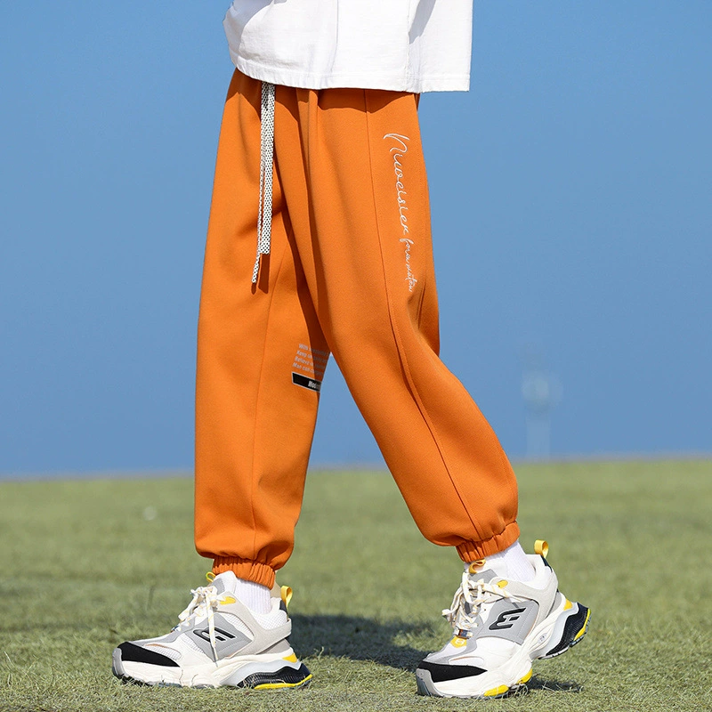 Американские повседневные брюки, мужские свободные спортивные брюки больших размеров с завязкой на щиколотке, новинка 2024 года, весенние модные брендовые спортивные штаны, мужские