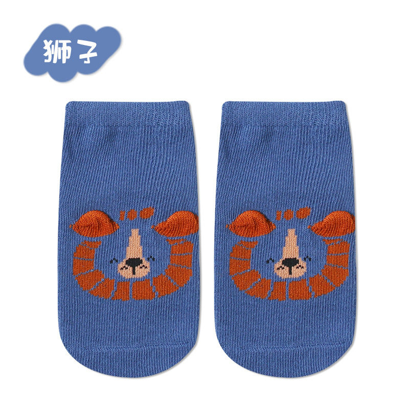 Amazon popular estilo coreano antideslizante bebé trampolín Calcetines de piso de bebé calcetines rectos de ocho colores tridimensionales