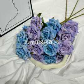 仿真玫瑰路易十四高品质多层玫 情人节花束假花绢花婚庆排花批发