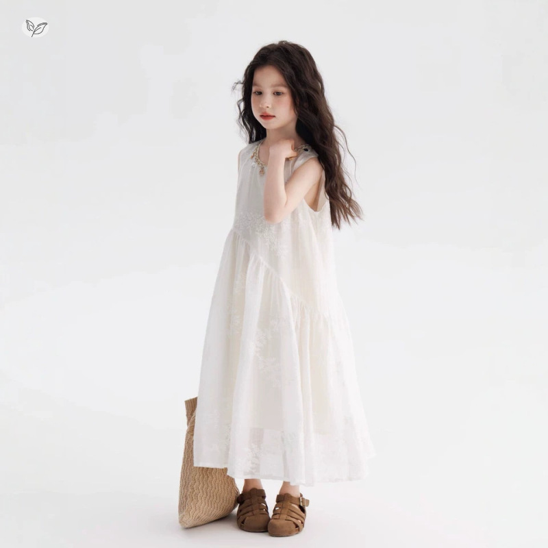 Girls' Dress 2025 Summer Stylish Bohemian Style Holiday Dress for Older Children Children's Vest Princess Dress Girls' Dress 2025 Summer Stylish Bohemian Style Holiday Dress for Older Children Children's Vest Princess Dress
