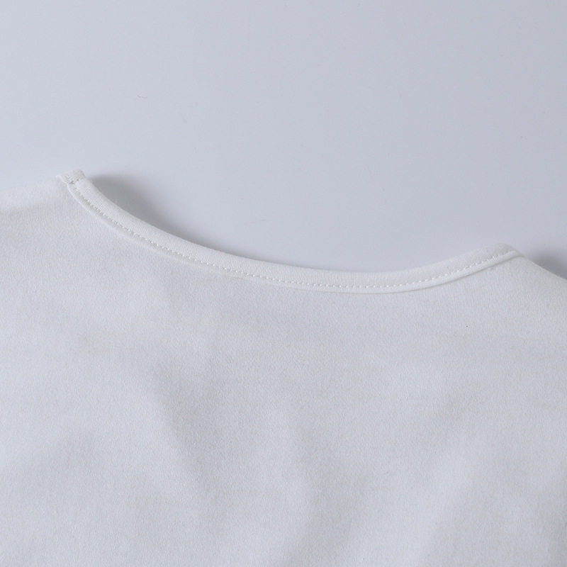 Slim Pleated Long-Sleeved T-Shirt NSAFS105232