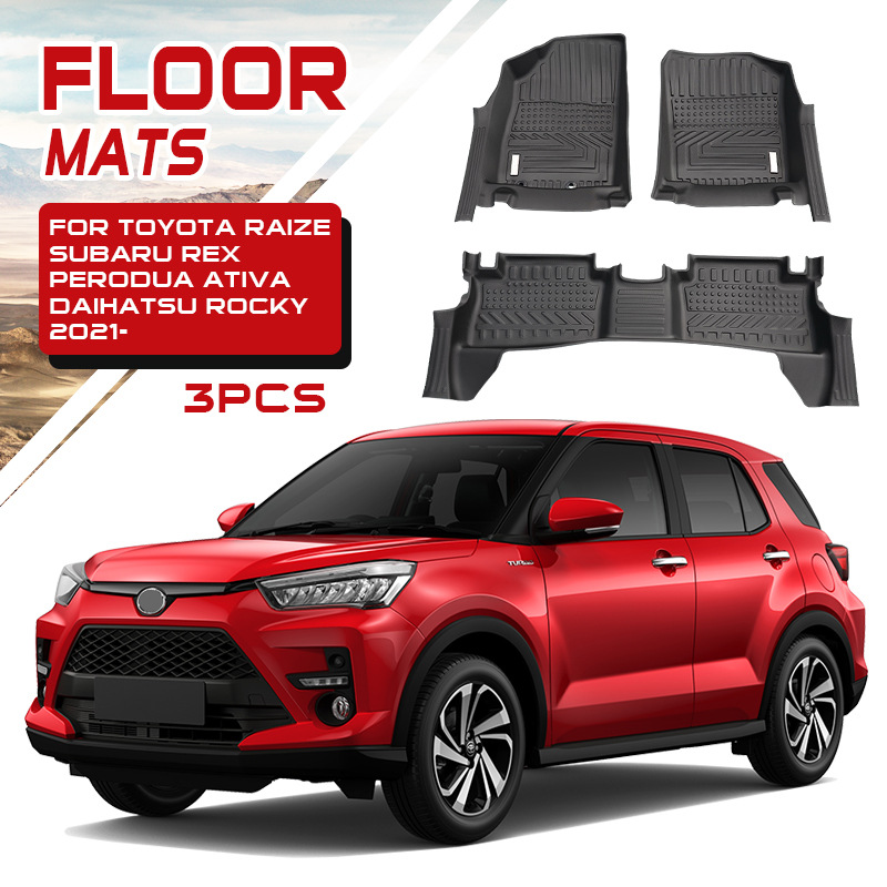 Alfombrillas especiales 5D antideslizantes para Toyota Raize, Rocky, Ativa y Subaru Rex.