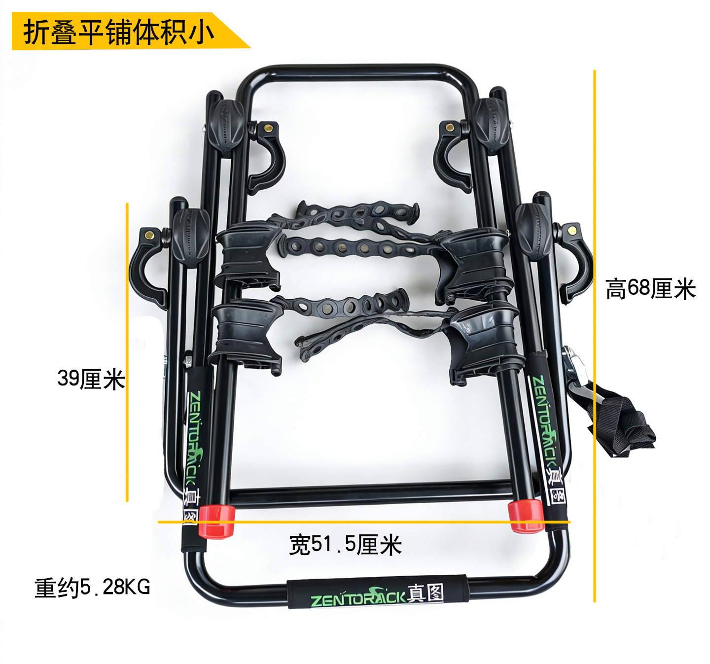 Spare Tire-Style Bicycle Rack Rear Mount for Suvs, No Need to Remove the Cover, No Need to Tighten Screws, Stable and Non-Shaking