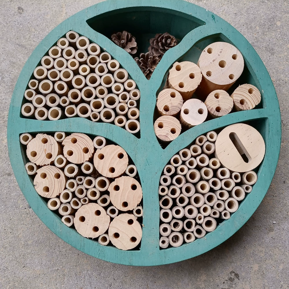 Деревянная комната для насекомых Насекомое Отель Деревянное гнездо для насекомых Маленькое ремесло Комната для насекомых Пчелиный дом Настенная рамка Подвесное украшение