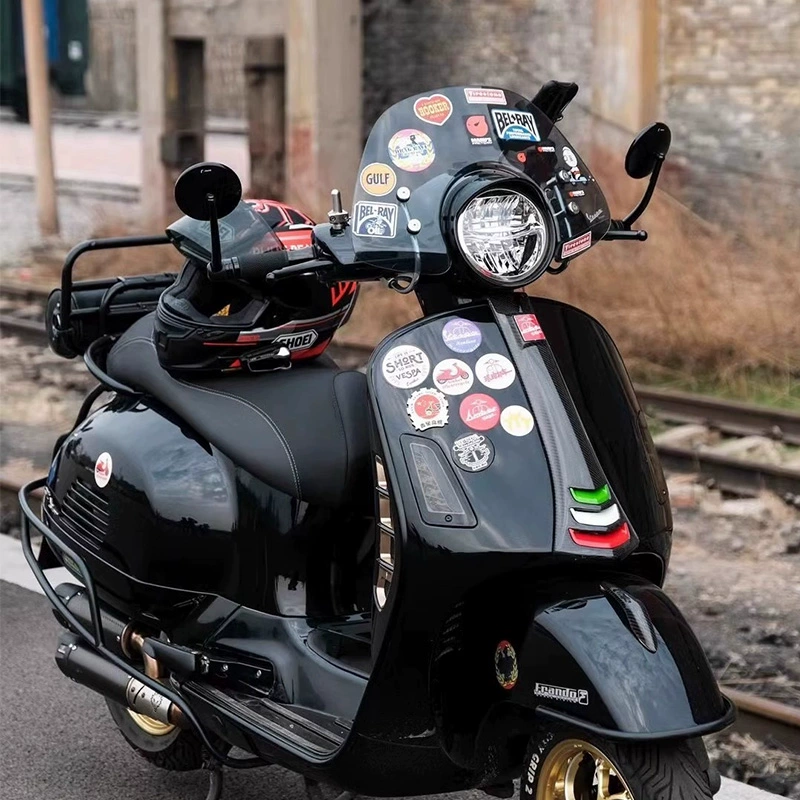Подходит для VESPA 300 модифицированной большой, средней размером ветровое стекло переднее стекло Paspa ветровое стекло для быстрой доставки