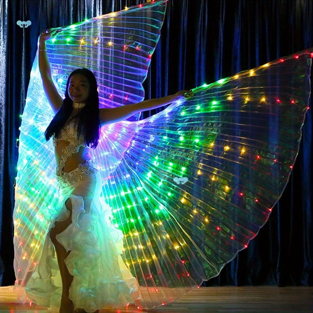 Яркие светодиодные танцевальные крылья Многоцветные яркие светодиодные танцевальные крылья