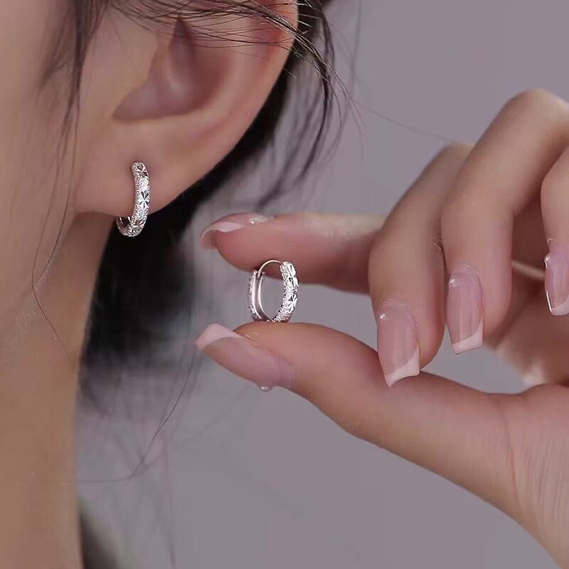 925 silver needle starry sky earrings for women, 2024 new popular model, light luxury niche design, stylish and elegant earrings 925 silver needle starry sky earrings for women, 2024 new popular model, light luxury niche design, stylish and elegant earrings