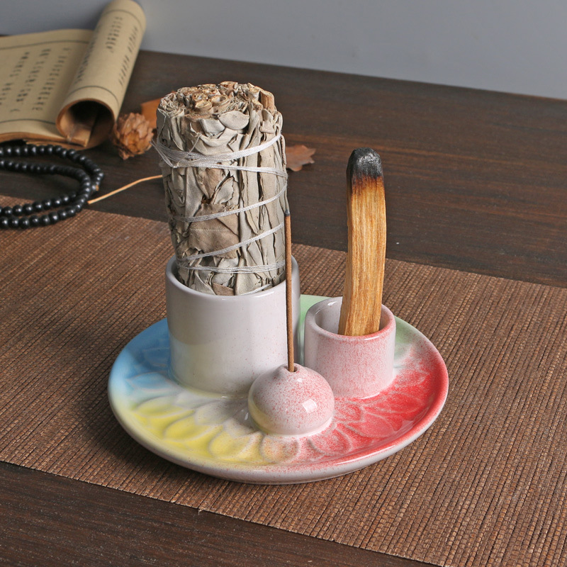 Palo santo holder 四色盘家居装饰秘鲁圣木线香盘托盘圣木燃烧器