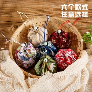 Liuhe Ruyi Sachet Sachet Bag Empty Bag Portable Embroider Purse Pendant Mugwort Sachet Pendant Small Gift