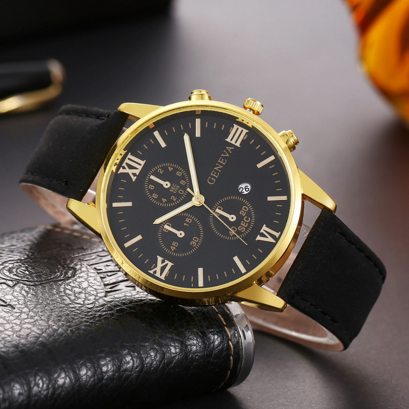 Cross-Border Foreign Trade Hot-Selling Three-Eye High-End Fashion Sports Simple Casual Business Men's Quartz Watch with Calendar