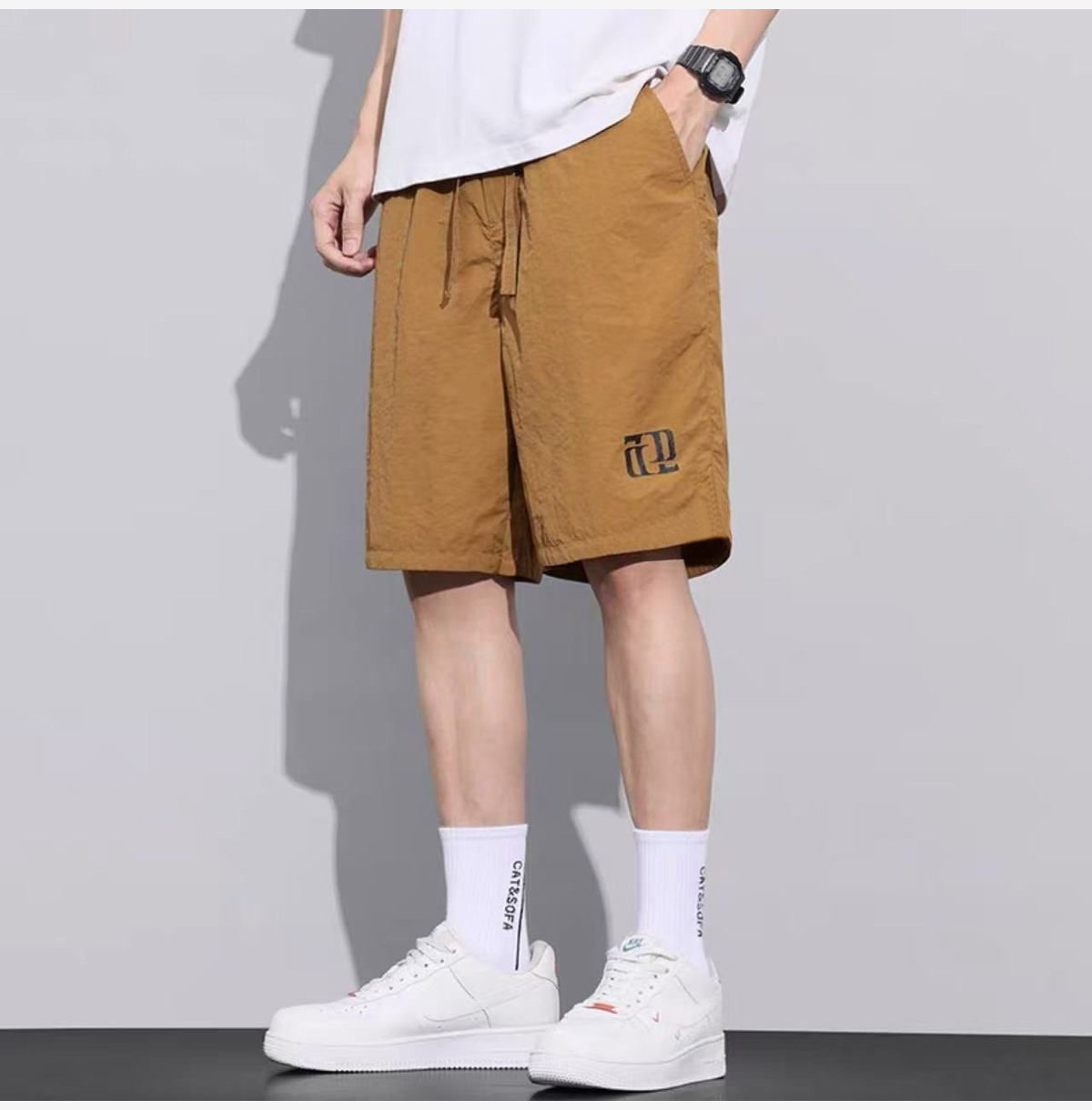 X43 5부 바지 오렌지
