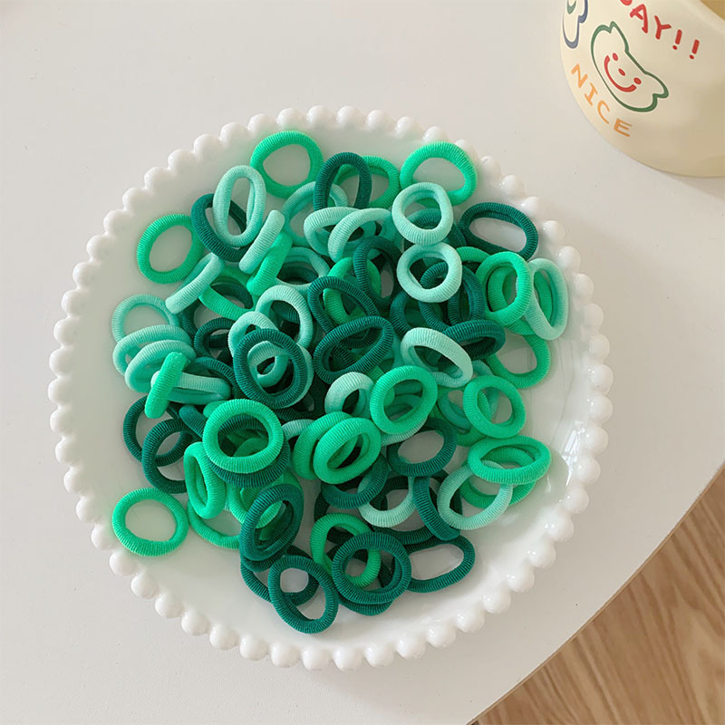 黑色发圈头绳2cm小号拇指圈儿童彩色毛巾圈无接缝皮筋高弹力发