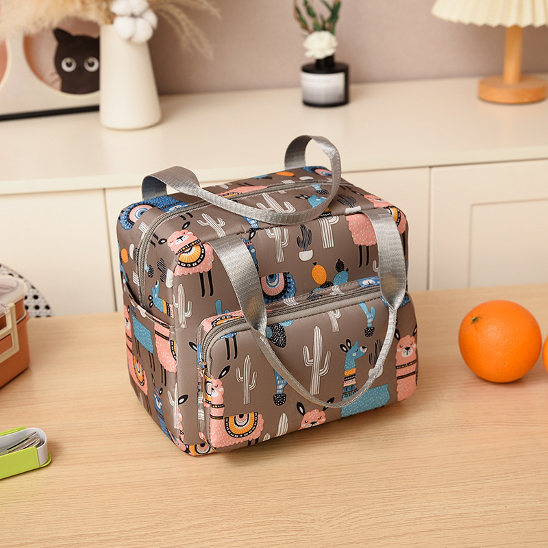 Bolsa de almuerzo portátil bolsa de papel de aluminio engrosada bolsa de aislamiento térmico fría bolsa de almuerzo japonesa bolsa de almuerzo de color bolsa de conservación