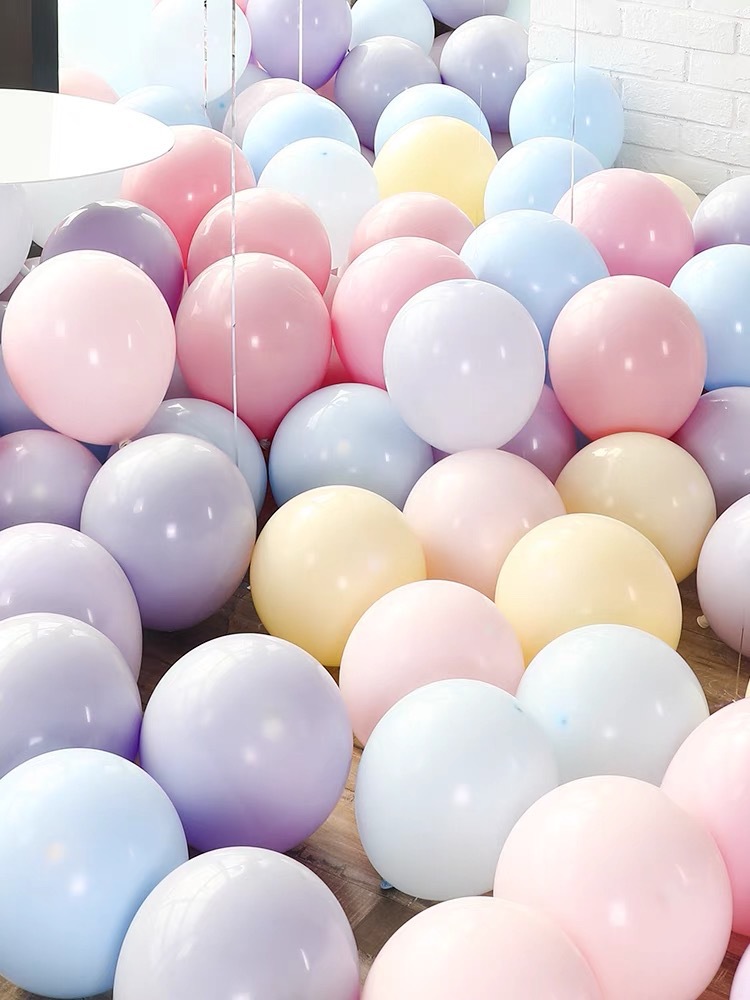 2.2g 表白马卡龙气球 婚礼周岁儿童生日派对场景布置装饰求婚气球详情4