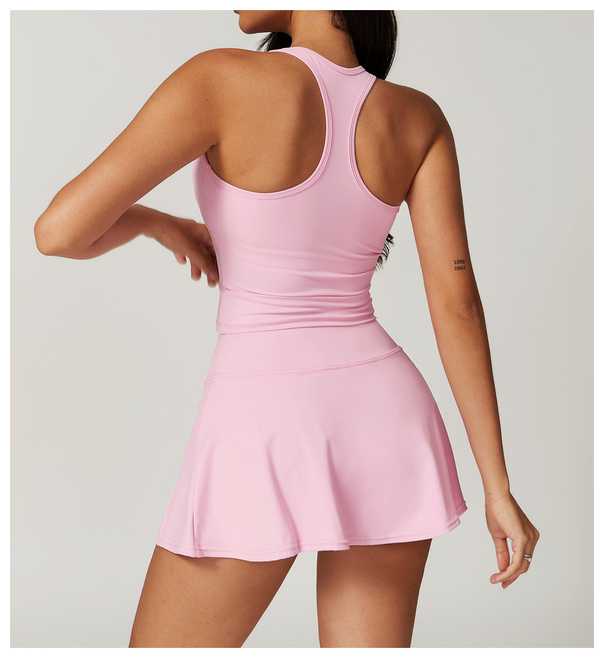 Women's Sport Style Solid Color Nylon Spandex Round Neck Tracksuit Vest Leggings display picture 27