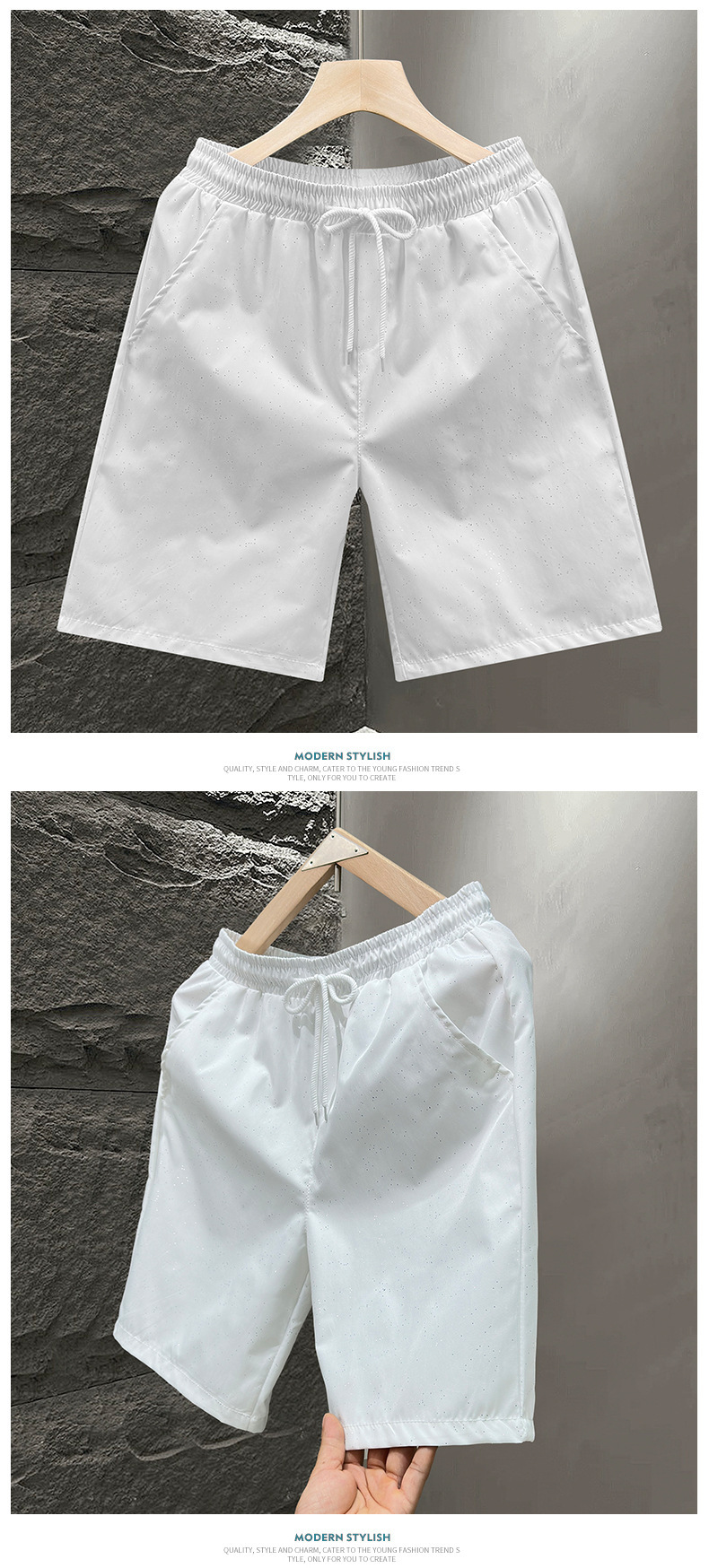 Pantaloncini mare uomo estate sportivi casual vestibilità dritta_voghion.com