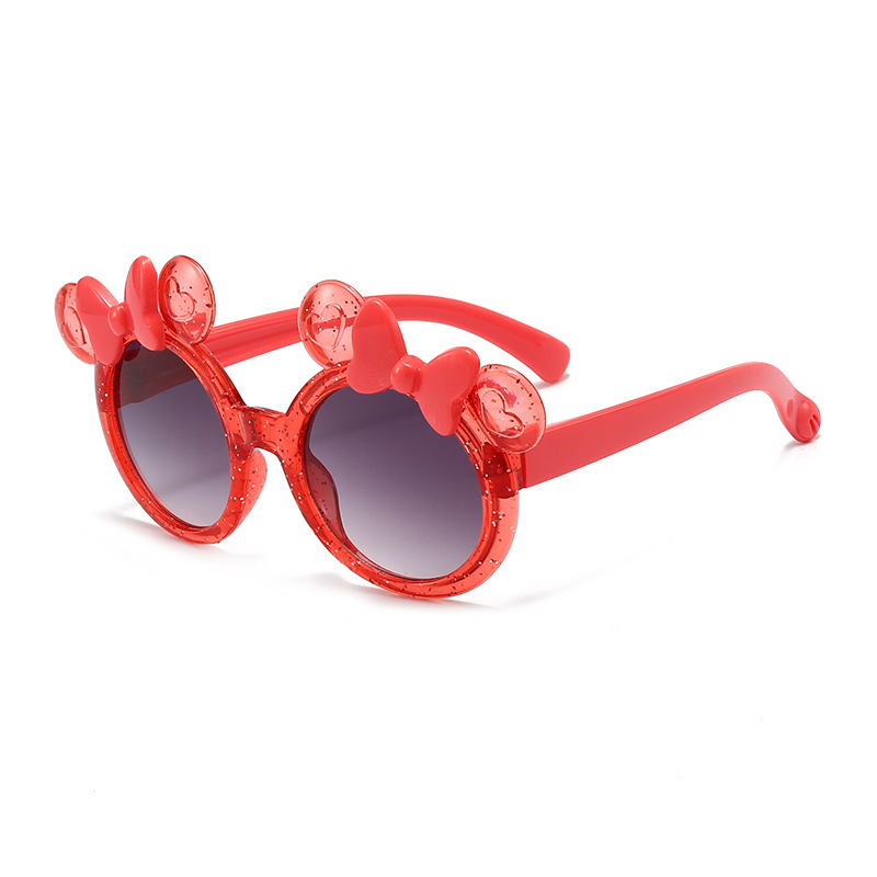Gafas de Sol Infantiles con Moño, Marco de PC y Lentes de AC, Protección UV400, para Viajes y Fiestas